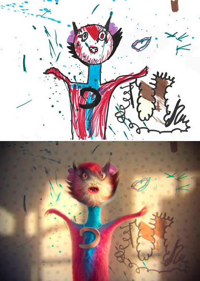 What Happens When Professional Artists Recreate Kids’ Monster Doodles In Their Own Unique Style (New Pics)