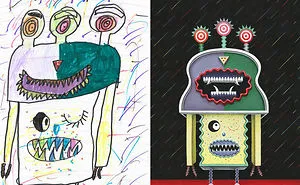 What Happens When Professional Artists Recreate Kids’ Monster Doodles In Their Own Unique Style (New Pics)