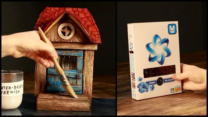 Fairy Door From Cardboard Boxes