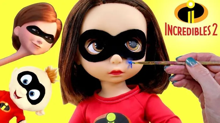 Repainting Dolls | Disney Pixar Incredibles 2 Elastigirl Doll Makeup And Costumes