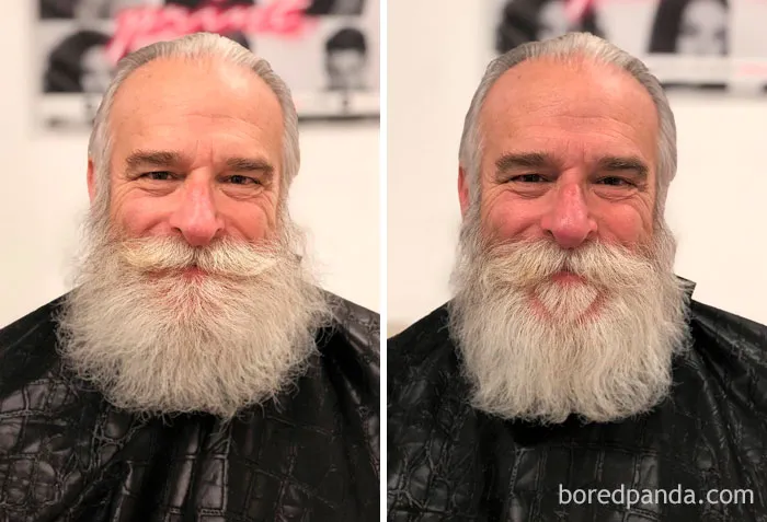Recortándole la barba a mi padre