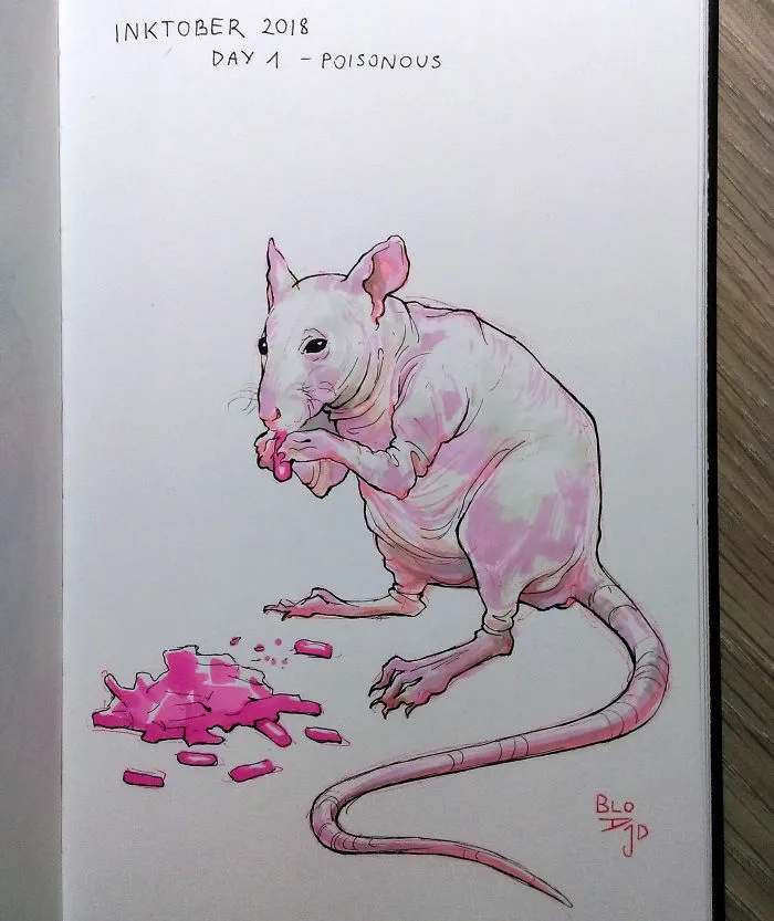 My 31 Inktober Drawings Show The Scale Of Suffering We Can Inflict On Innocent Animals