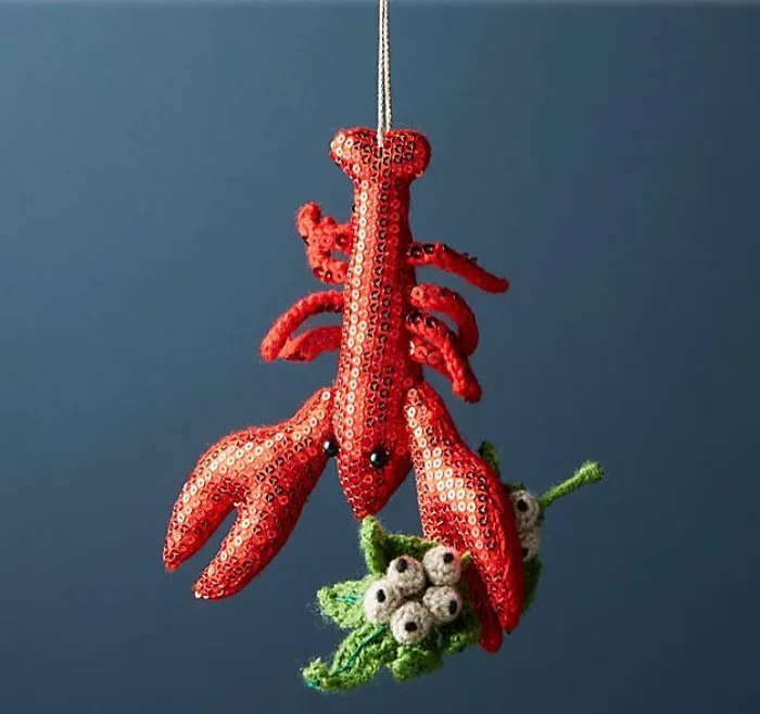 Here's A Little Lobster Christmas Ornament I Have Designed For Anthropologie Available On Line Now.. There's Also A Few More To Follow In This Range X