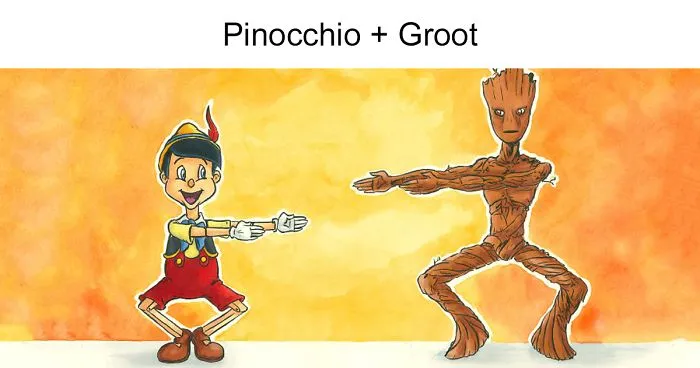 I Illustrated What Would Happen If Famous Cartoon Characters Fused Together, And Here's The Result (10 Pics)