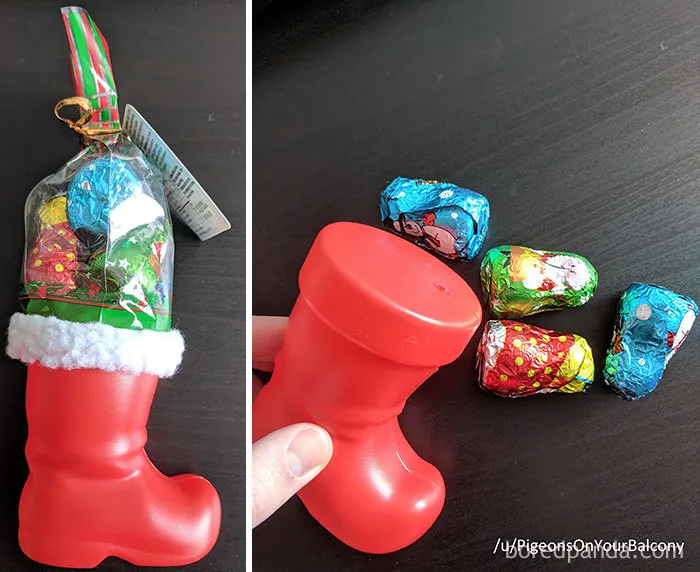 Sobras de chocolate de Navidad