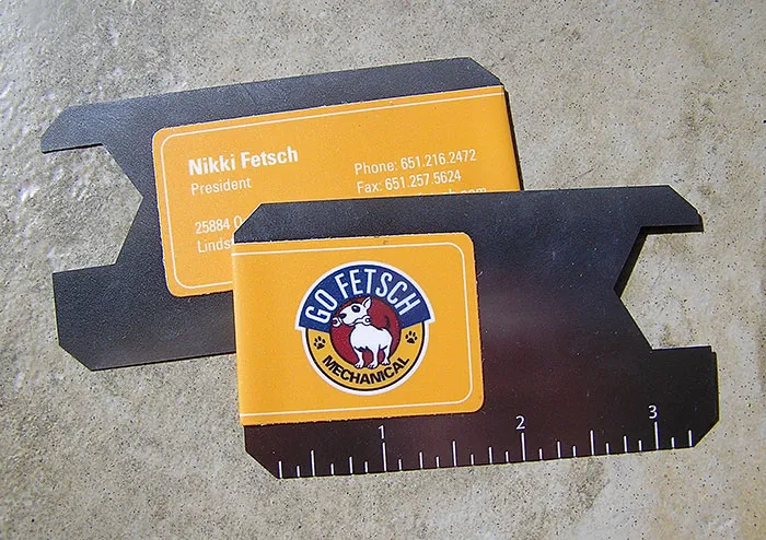 Clever "Go Fetsch" Mechanical Business Card Idea