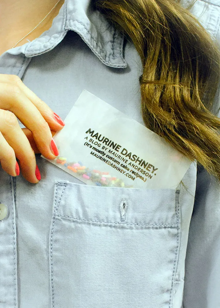 Business Card Filled With Sprinkles. Maybe It’s Not The Most Practical, But It Is Memorable At Least