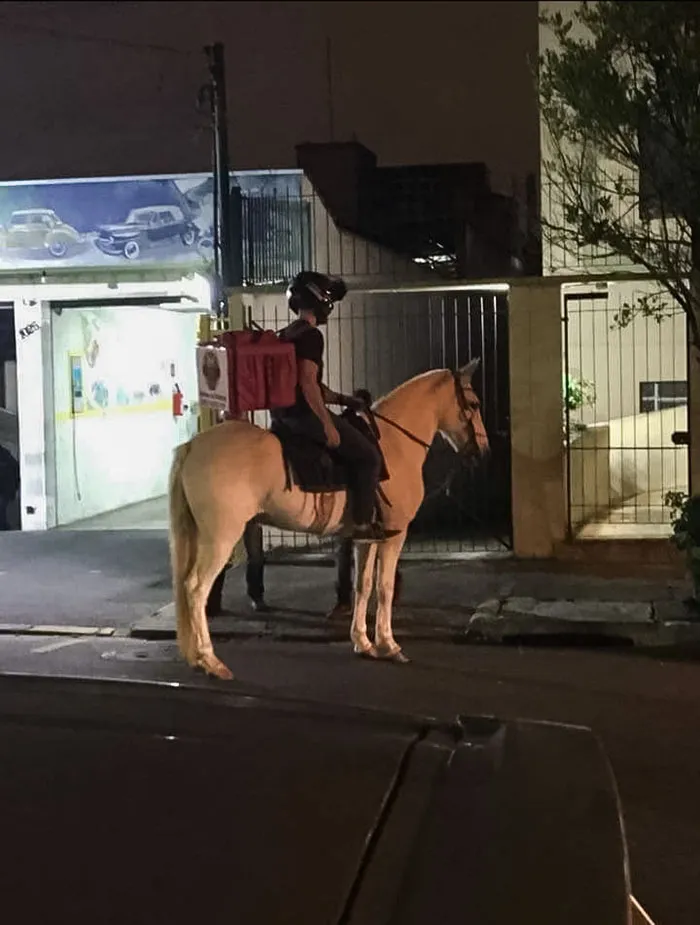 Hay manifestaciones de camioneros y las gasolineras de Brasil no tienen gasolina, así que así ha venido el repartidor