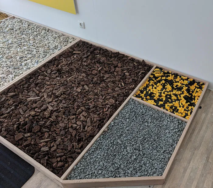This Shoe Shop Has An Area To Test Your New Shoes, Containing Lego