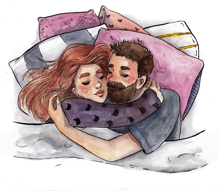 I Left My Job To Be A Full-Time Illustrator, Here Are 30 Cute Moments I Created With Watercolor And Ink