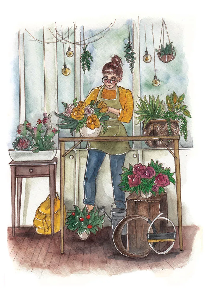 I Left My Job To Be A Full-Time Illustrator, Here Are 30 Cute Moments I Created With Watercolor And Ink