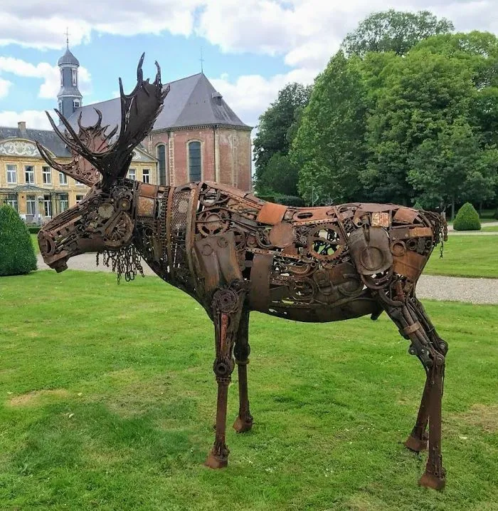 I Made This Of Scrap Metal. Mause The Moose