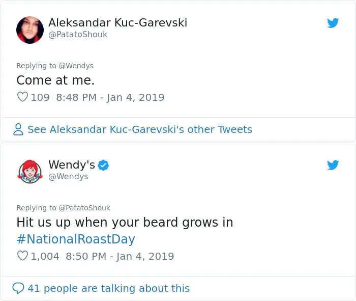 35 Times People And Companies Regretted Asking Wendy's To Roast Them (New Tweets)