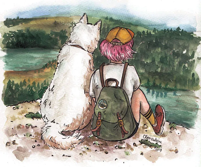 I Left My Job To Be A Full-Time Illustrator, Here Are 30 Cute Moments I Created With Watercolor And Ink