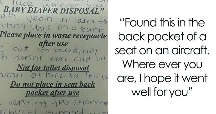 The Internet Is Trying To Find The Person Who Left This Note In An Airplane