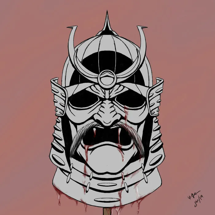 Samurai Bloody Helmet - Lost Warrior
