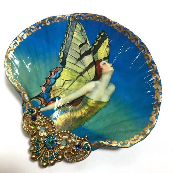 Artist Turns Real Seashells Into Decorative Jewelry Dishes That Look Like Long Lost Treasure