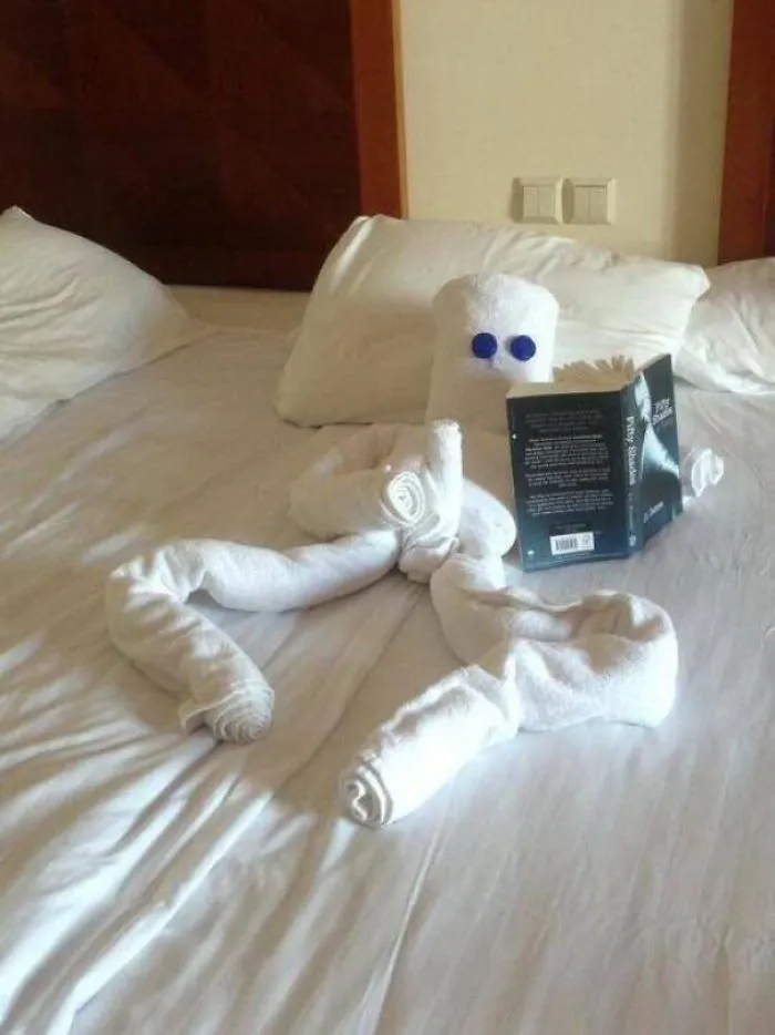 El personal del hotel vio 50 sombras de Grey en la mesilla y...