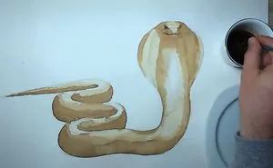 3D Painting With Coffee/Snake