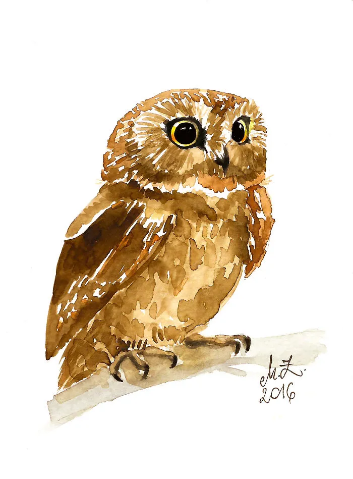 I Painted My First Owl 5 Years Ago, And Haven't Been Able To Stop Since (54 Pics)