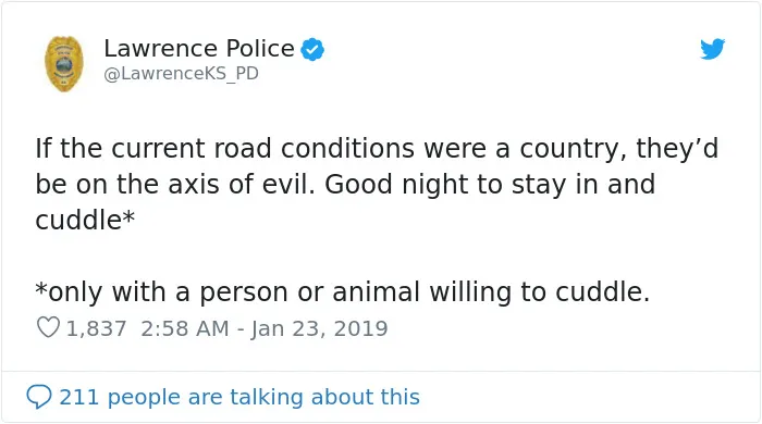 26 Criminally Funny Tweets By The Kansas Police Departments