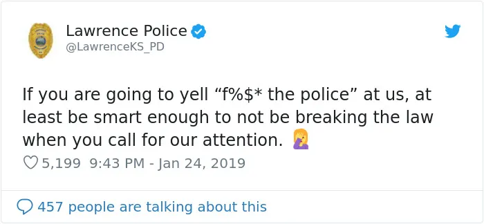 26 Criminally Funny Tweets By The Kansas Police Departments