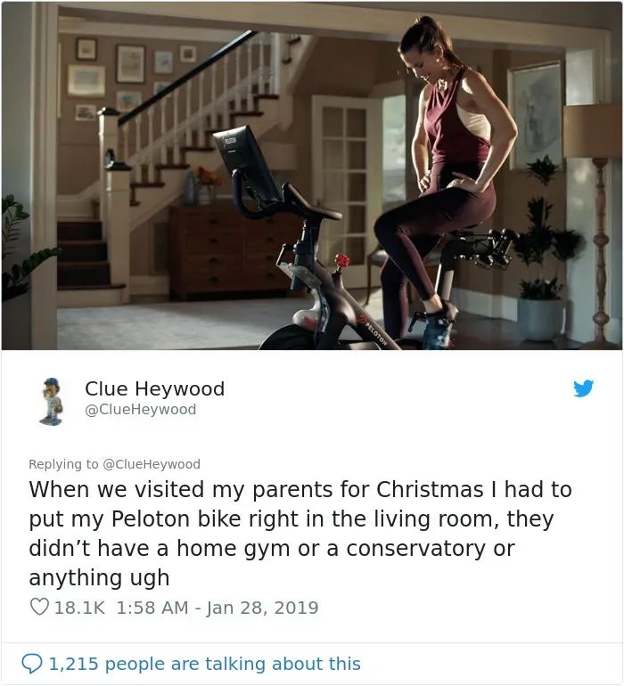 'Peloton' Stationary Bicycles Get Flooded With Memes After Their 'Luxurious' Ad Faces Backlash