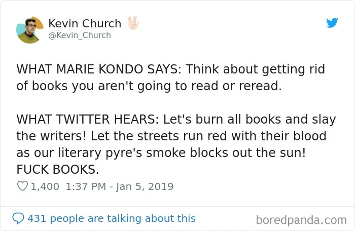 50 Hilarious Reactions To Marie Kondo That Will Bring You Joy