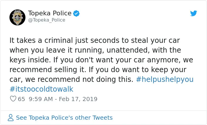 26 Criminally Funny Tweets By The Kansas Police Departments
