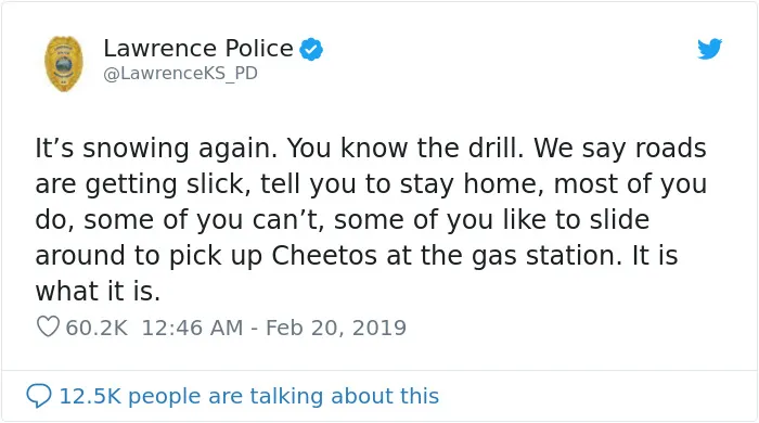 26 Criminally Funny Tweets By The Kansas Police Departments