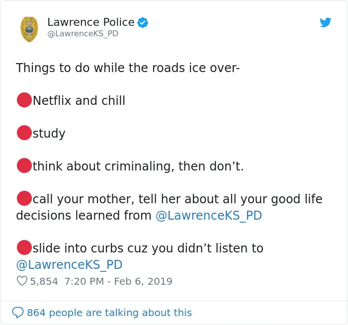 26 Criminally Funny Tweets By The Kansas Police Departments