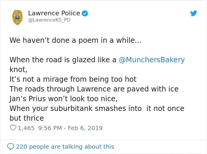 26 Criminally Funny Tweets By The Kansas Police Departments