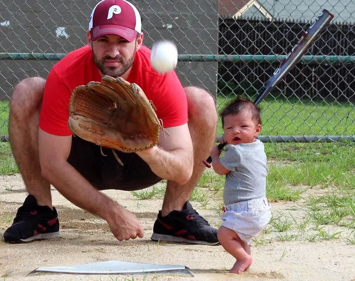 Textbook Batting Stance With Her Eye On The Ball