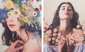 I Created Pressed Flower Portraits For Mental Health Awareness