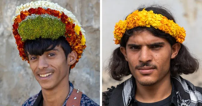 On My Trip To Saudi Arabia, I Met Male Members Of The Qahtan Tribe - Flower Men