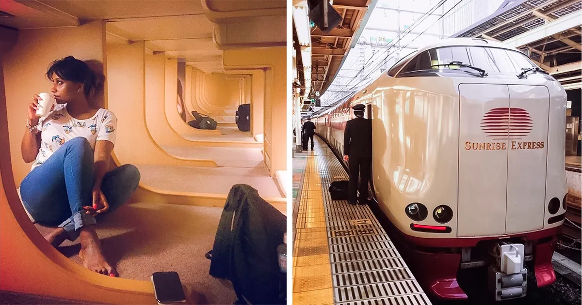 Los trenes nocturnos japoneses parecen normales por fuera, pero son un oasis de paz por dentro