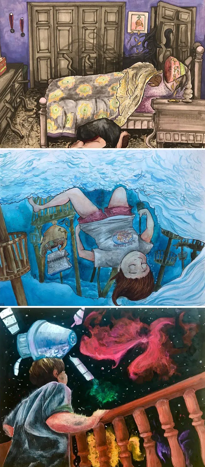 For My Concentration I’ve Chosen To Illustrate My Dreams. Here’s What I’ve Got So Far