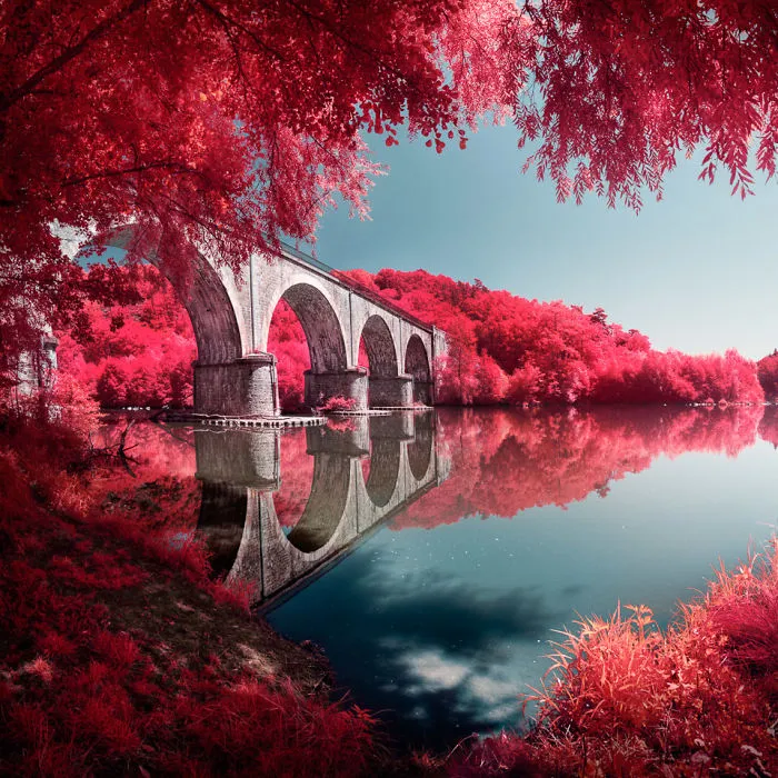 I Made A Lens Filter To Recreate The Kodak Aerochrome Filmic Look With A Modified Digital Camera.
