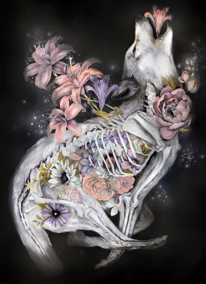 Artist Makes Flowers Bloom From Animal And Human Bodies And The Result Is Beautiful