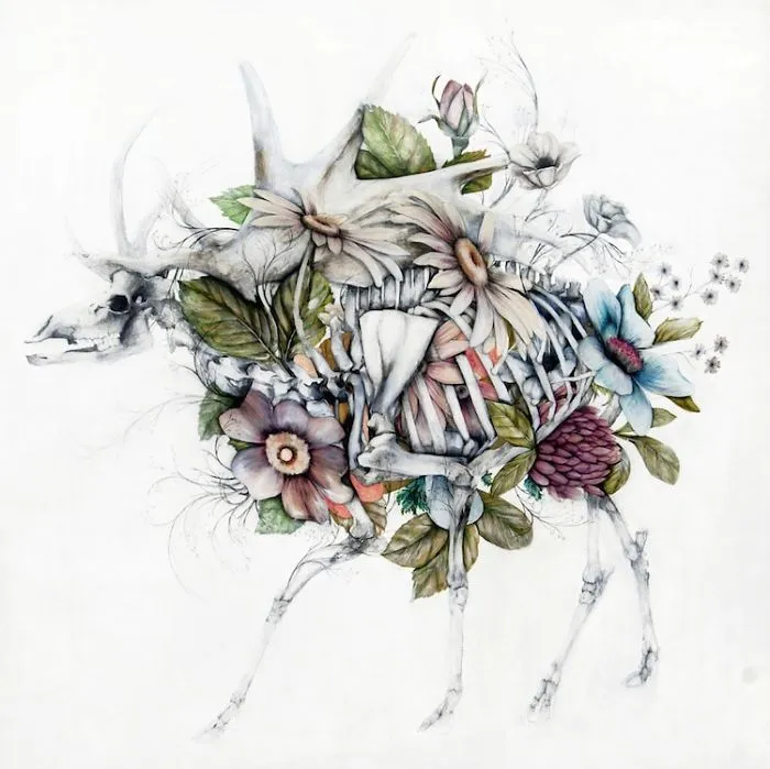 Artist Makes Flowers Bloom From Animal And Human Bodies And The Result Is Beautiful