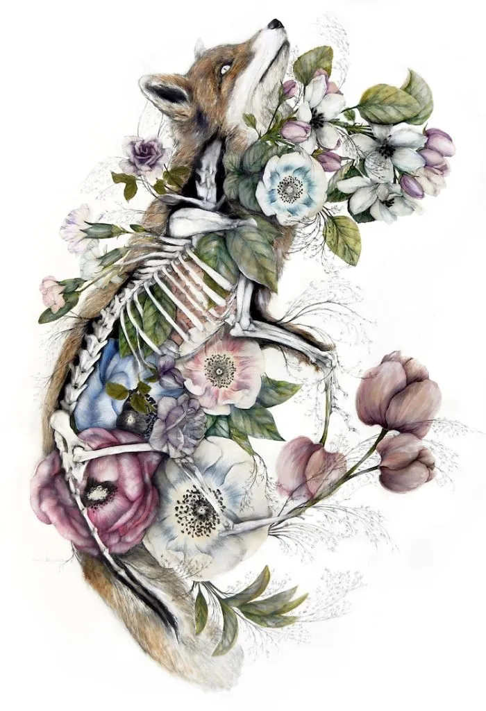 Artist Makes Flowers Bloom From Animal And Human Bodies And The Result Is Beautiful