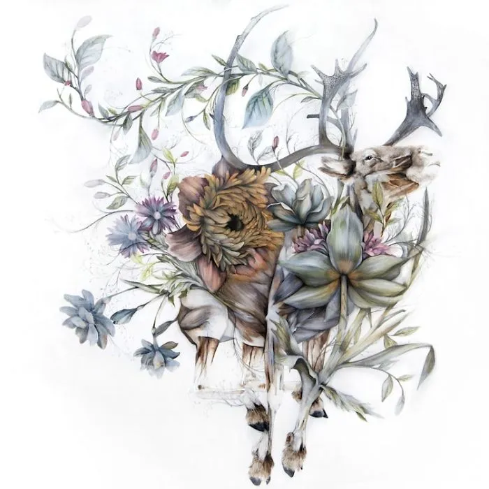Artist Makes Flowers Bloom From Animal And Human Bodies And The Result Is Beautiful
