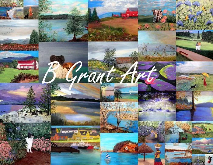 Collage Of Some Of My Acrylic Paintings