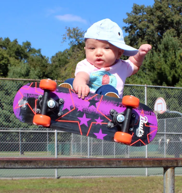 Ella Grabs Some Big Air At The Local Skate Park