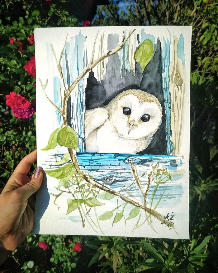 I Painted My First Owl 5 Years Ago, And Haven't Been Able To Stop Since (54 Pics)