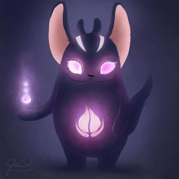 My 30 Illustrations Of Adorable Glowing Monsters From Space