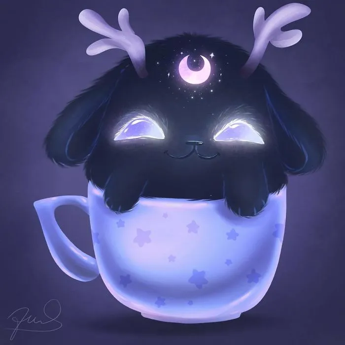 My 30 Illustrations Of Adorable Glowing Monsters From Space