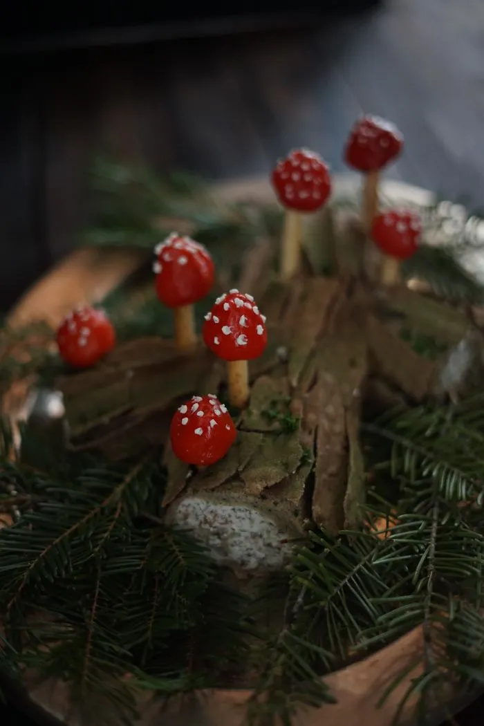 Wild Mushroom Savory Buche De Noel
