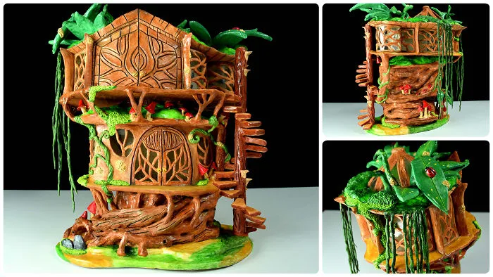 I Recycled Some Waste Into A Fairy Tree House Lamp