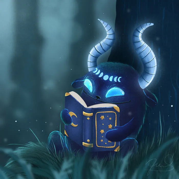 My 30 Illustrations Of Adorable Glowing Monsters From Space